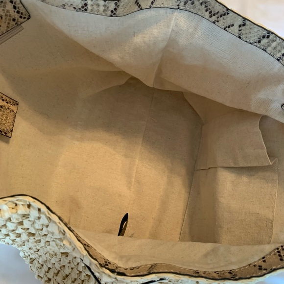 Vince Camuto Rafia Straw Large Bag (Tote) Shoulder Bag Faria Tote NWT - Picture 8 of 12